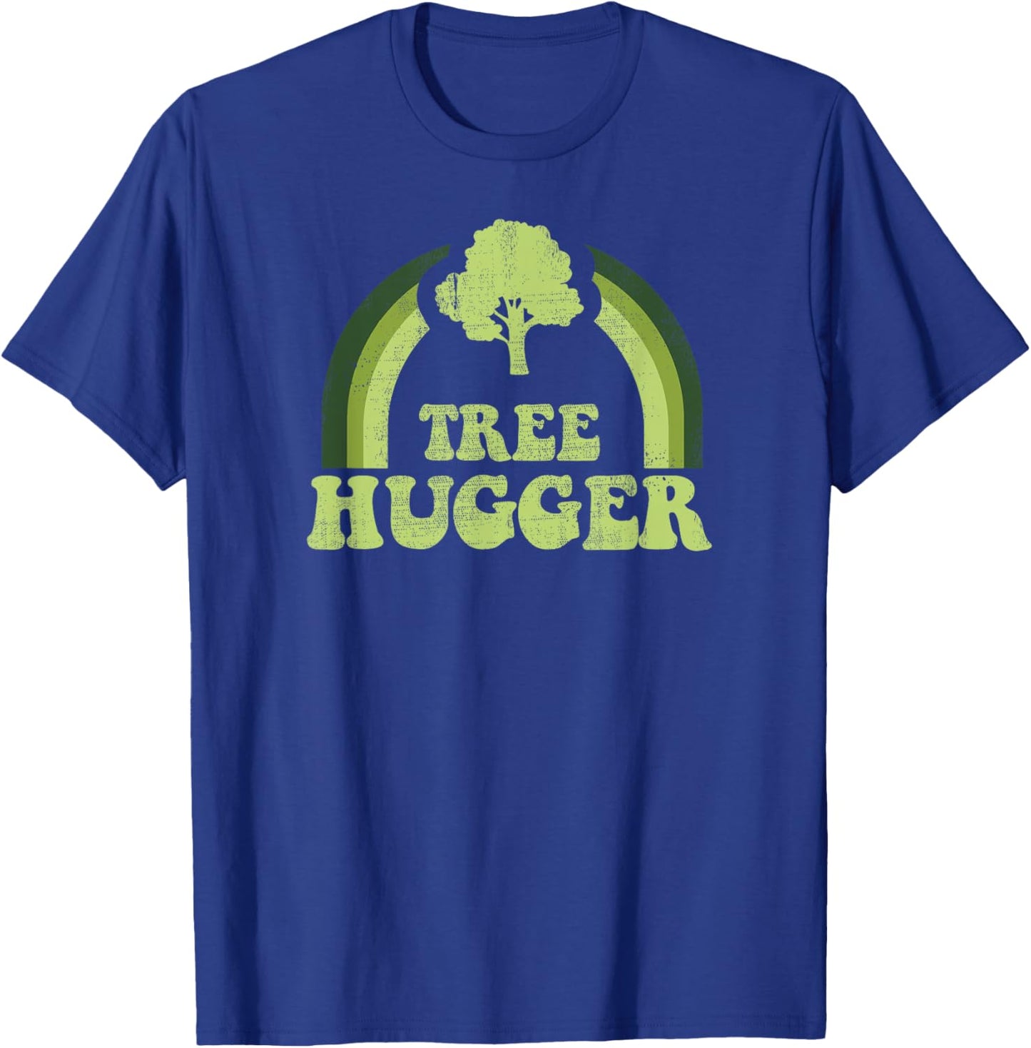 Tree Hugger Vintage Retro Nature Environmental Earth Day T-Shirt - T-Shirt | Royal
