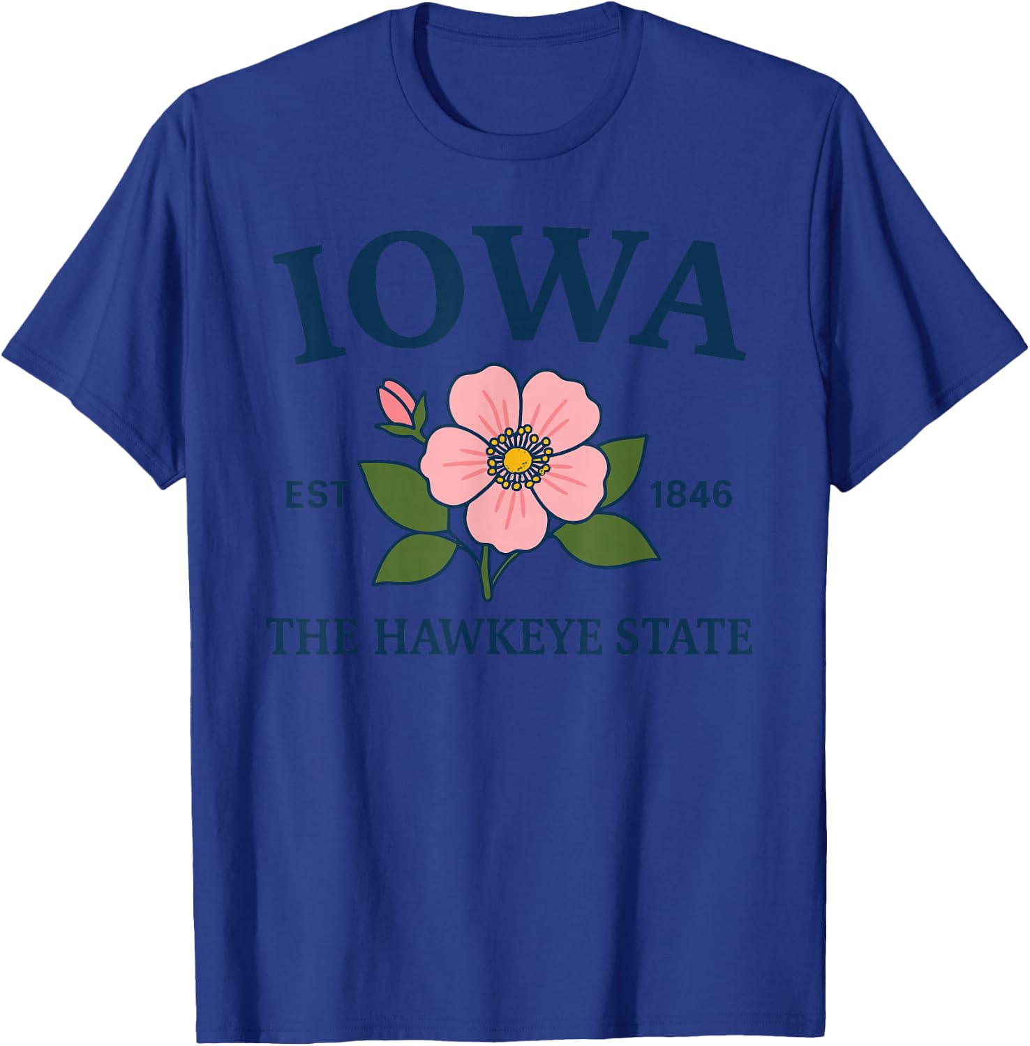 Iowa Flower T-Shirt - T-Shirt | Royal