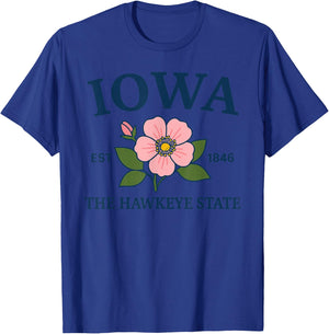 Iowa Flower T-Shirt - T-Shirt | Royal