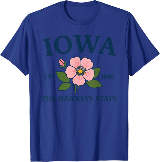 Iowa Flower T-Shirt - T-Shirt | Royal