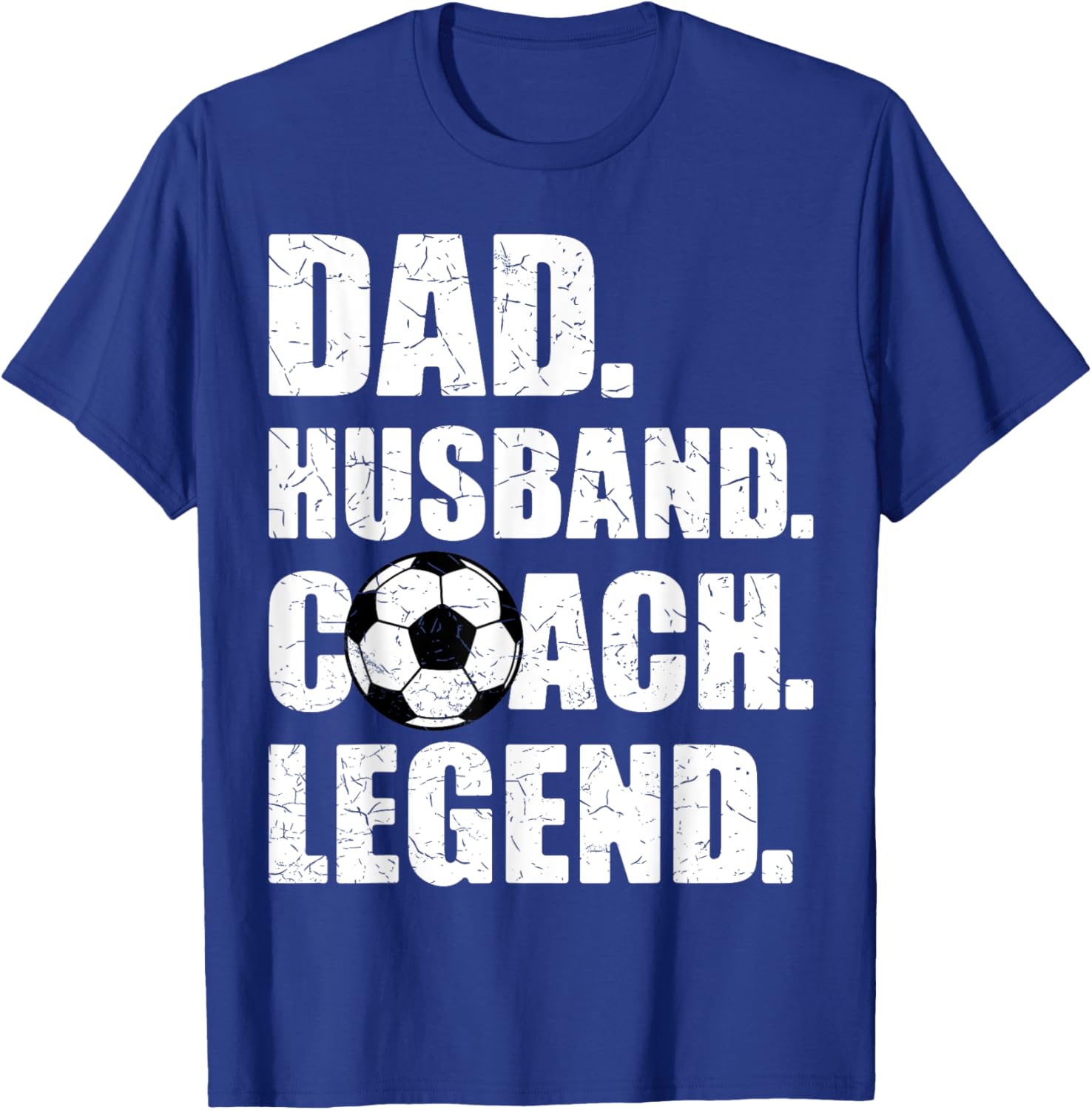 Dad Husband Coach Legend Father Papa Daddy Soccer Coach T-Shirt - T-Shirt | Royal