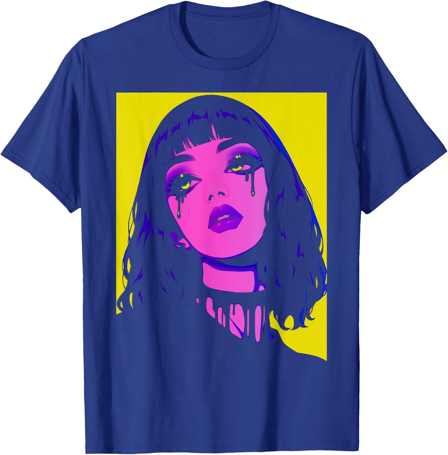 Cybergoth Cybercore Grunge Punk Goth Girl Alt Anime Manga T-Shirt - T-Shirt | Royal