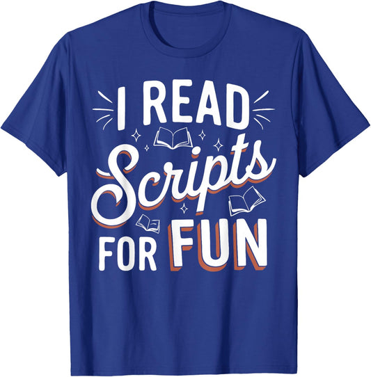 Theater Drama Teacher Scripts Funny Theatre T-Shirt - T-Shirt | Royal