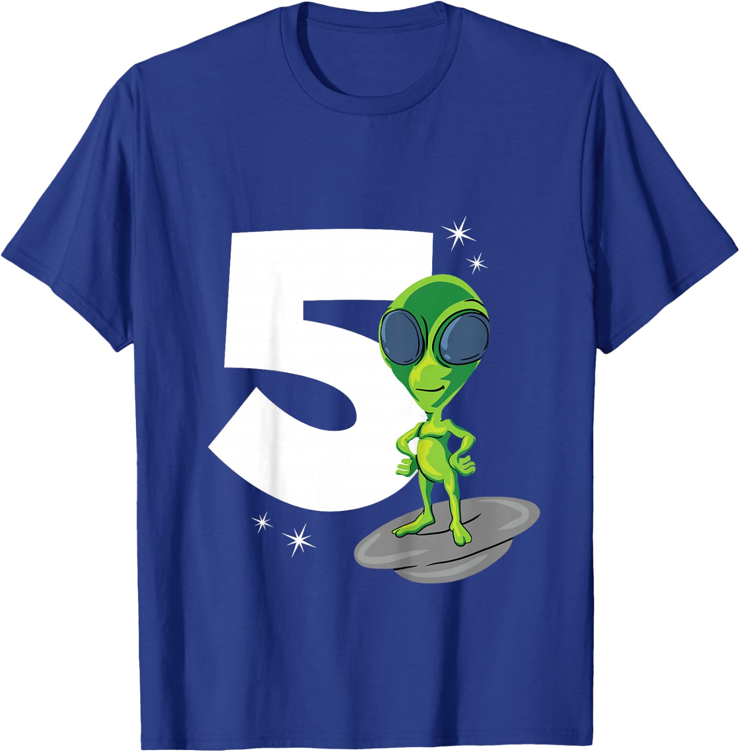 Alien 5 Year Old Boy 5th Birthday T-Shirt - T-Shirt | Royal