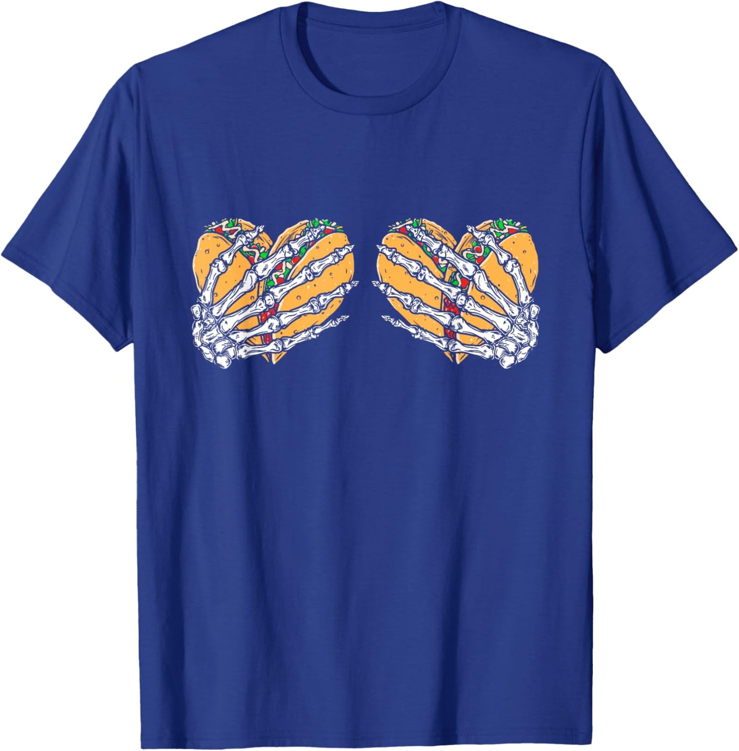 Funny Cinco De Mayo Taco Boobs Skull Hands T-Shirt - T-Shirt | Royal
