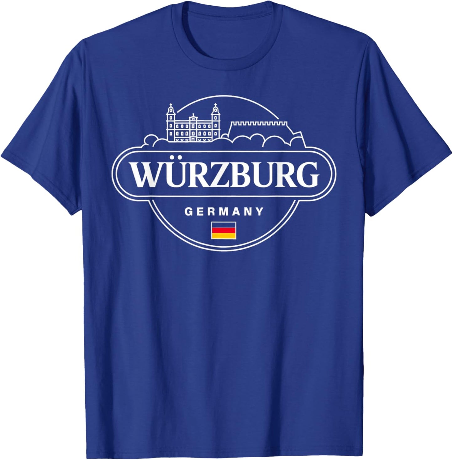 Würzburg Germany City Travel Souvenir Design T-Shirt - T-Shirt | Royal