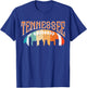 Retro Tennessee Football Fan Vintage City Skyline T-Shirt - T-Shirt | Royal