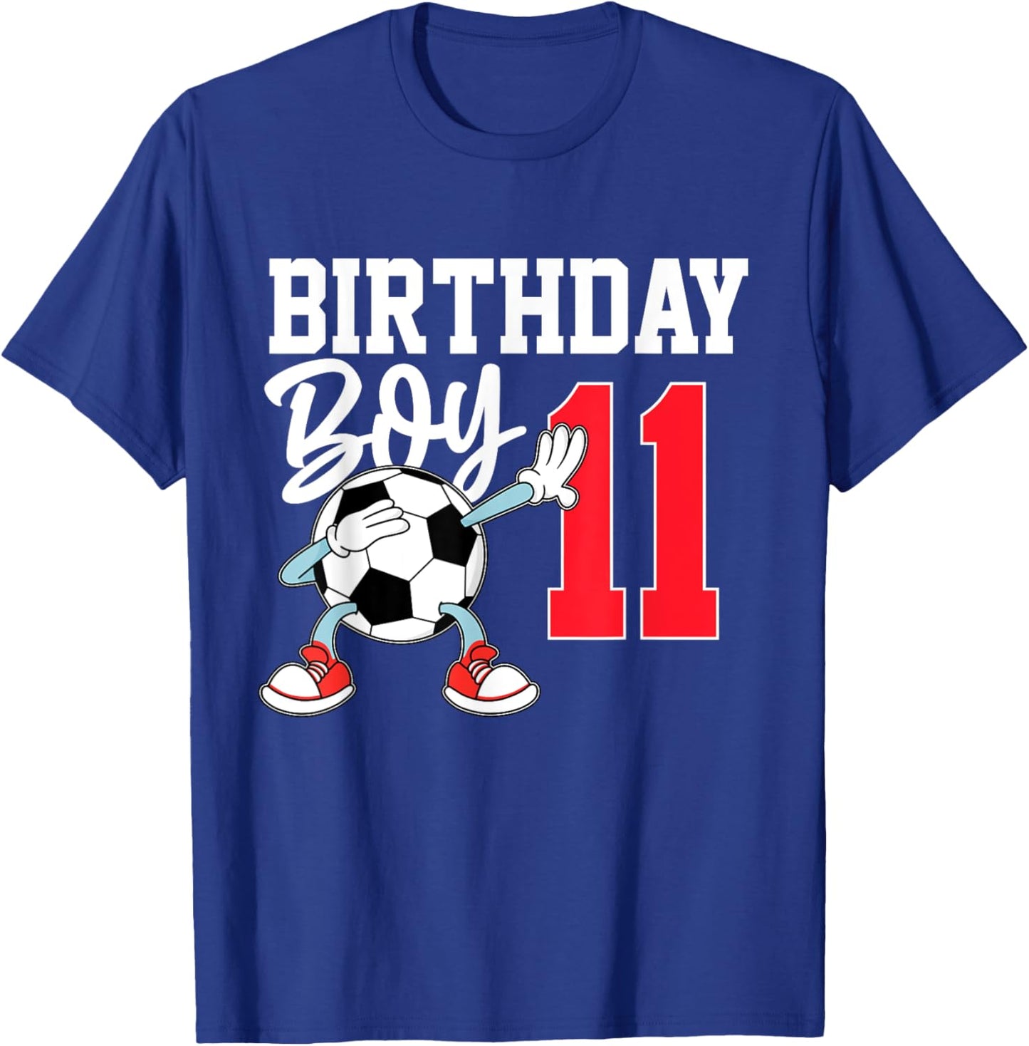 11th Birthday Shirt For Boys Football Soccer 11 Year Old T-Shirt - T-Shirt | Royal