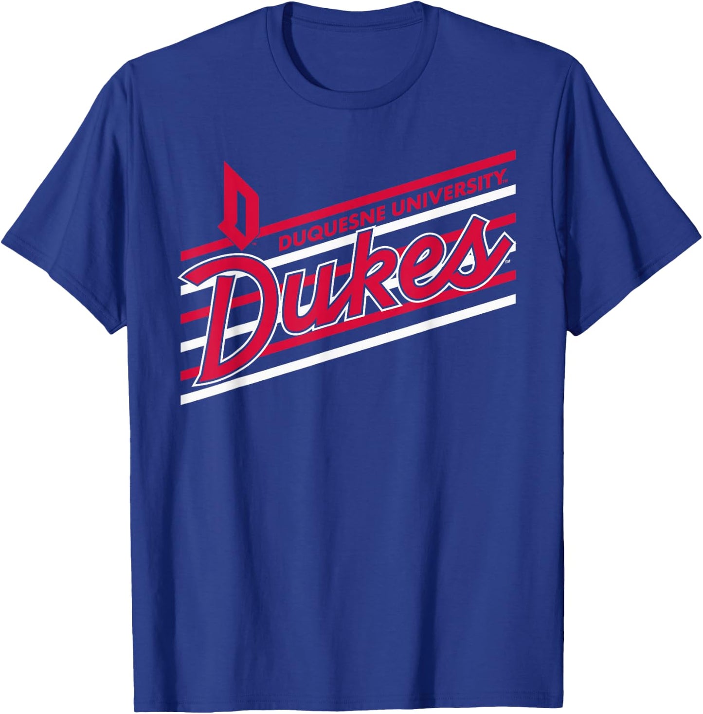 Duquesne Dukes Retro Performer Navy Officially Licensed T-Shirt - T-Shirt | Royal