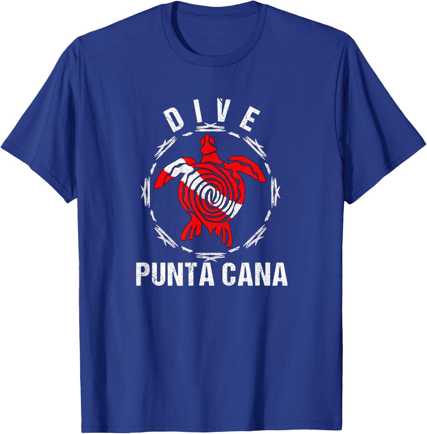 Dive Punta Cana Vintage Tribal Turtle Gift T-Shirt - T-Shirt | Royal