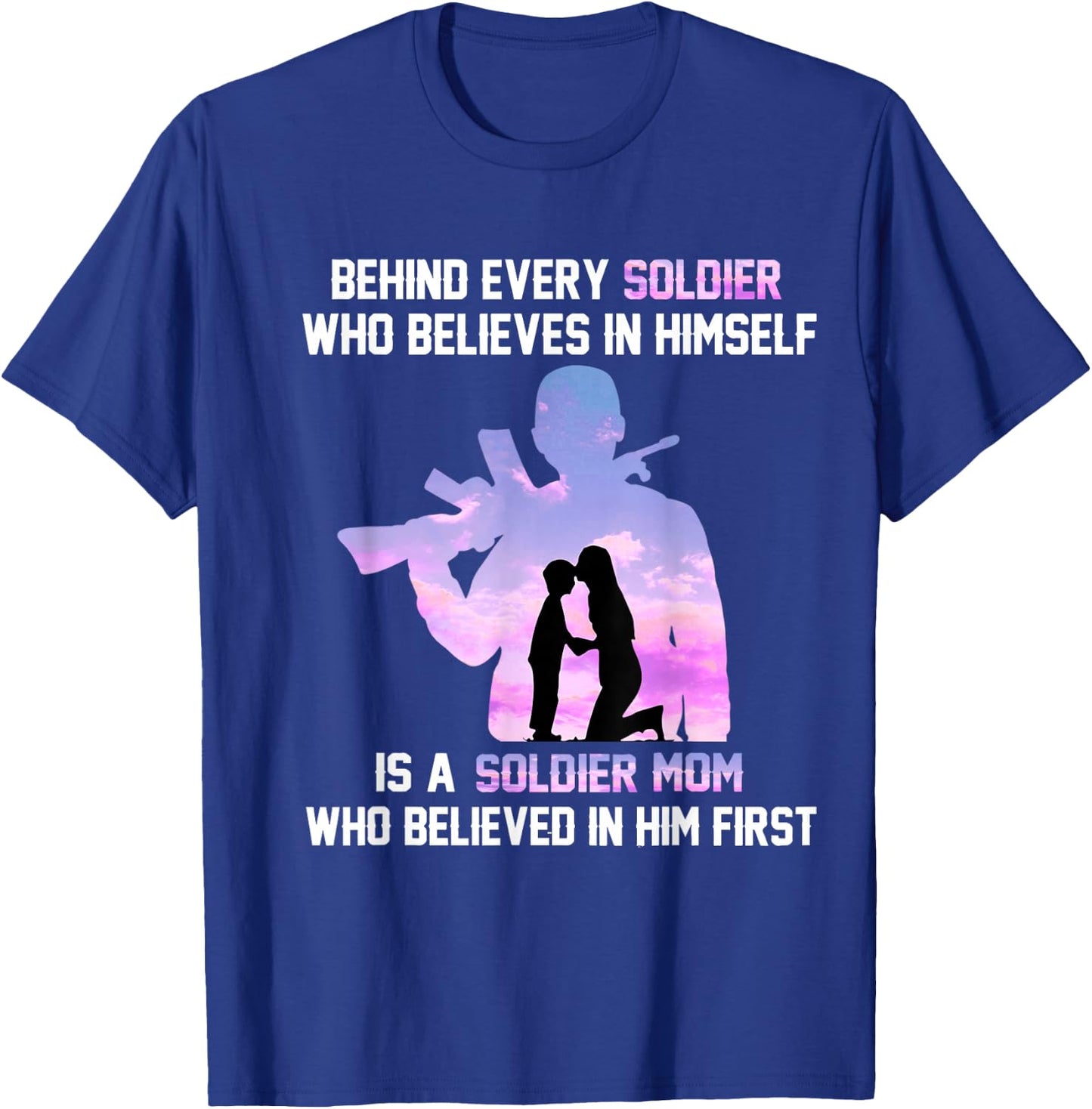 Proud Army Mom of Every Soldier Hero T-Shirt - T-Shirt | Royal