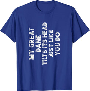 Great Dane Mom Dad Funny Dog Lover Gift Women Men Kids T-Shirt - T-Shirt | Royal