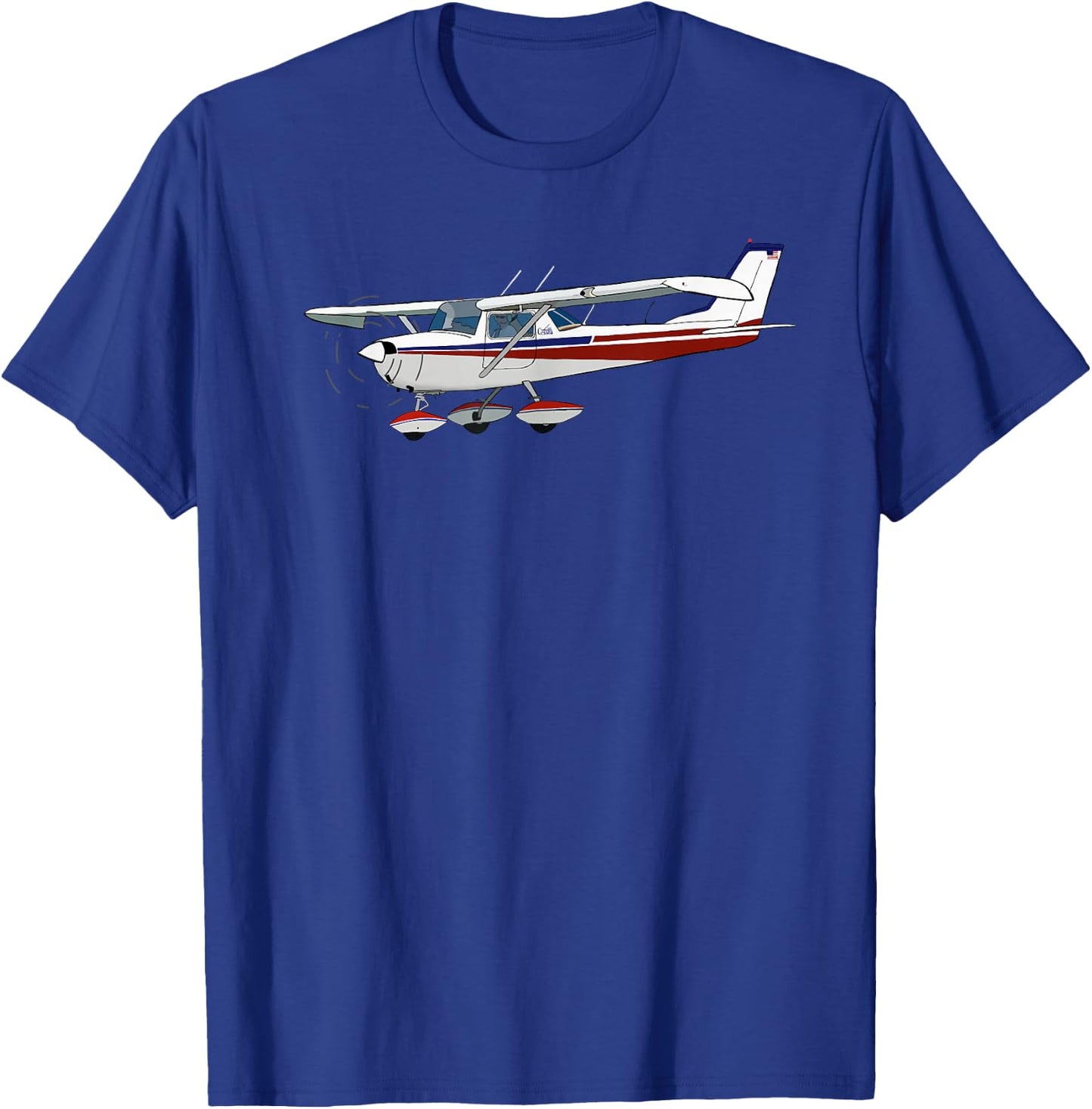 C-172 Skyhawk Airplane Illustration Aviation Pilot Art T-Shirt - T-Shirt | Royal
