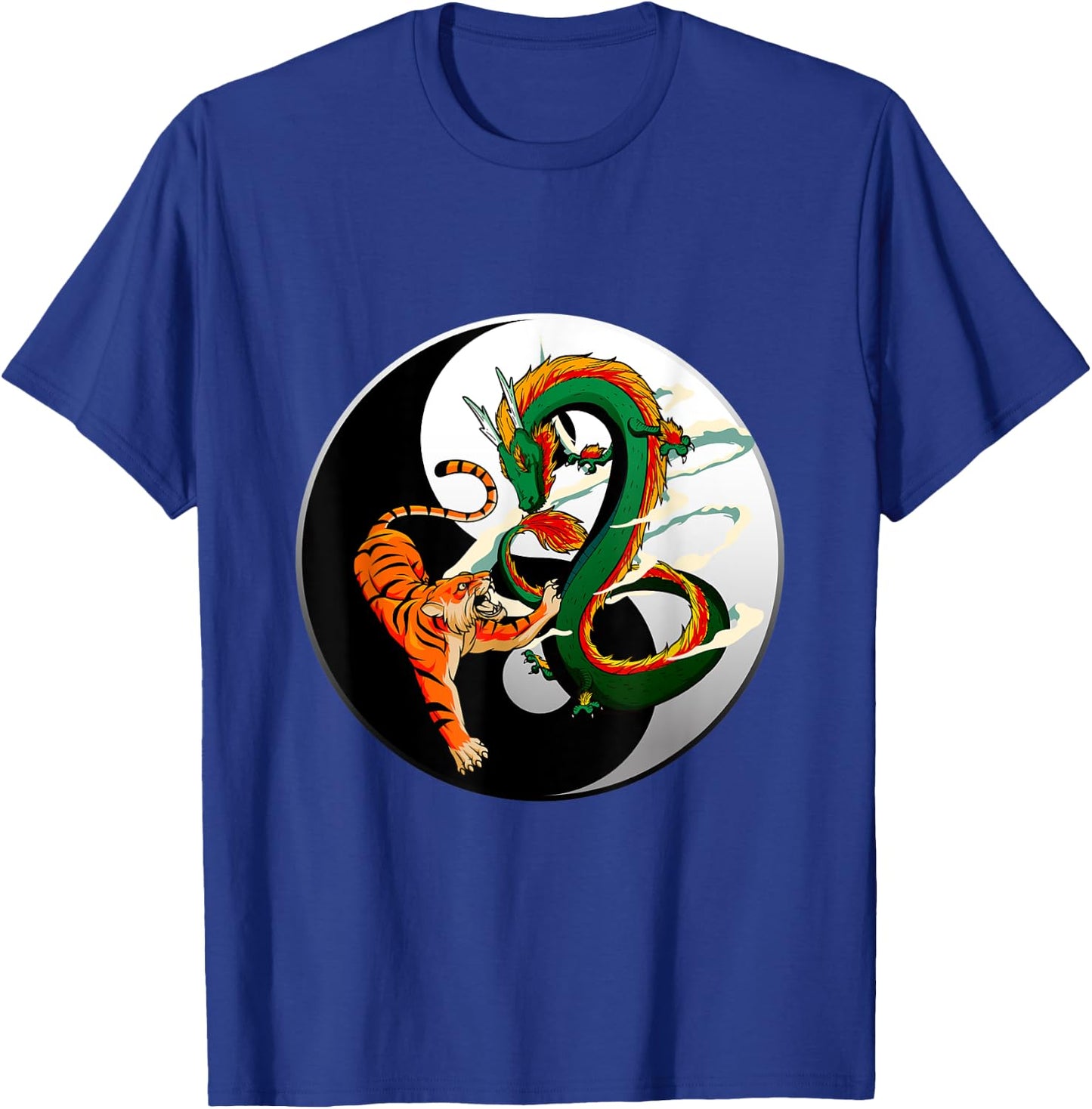 Yin Yang Dragon Tiger T-Shirt - T-Shirt | Royal