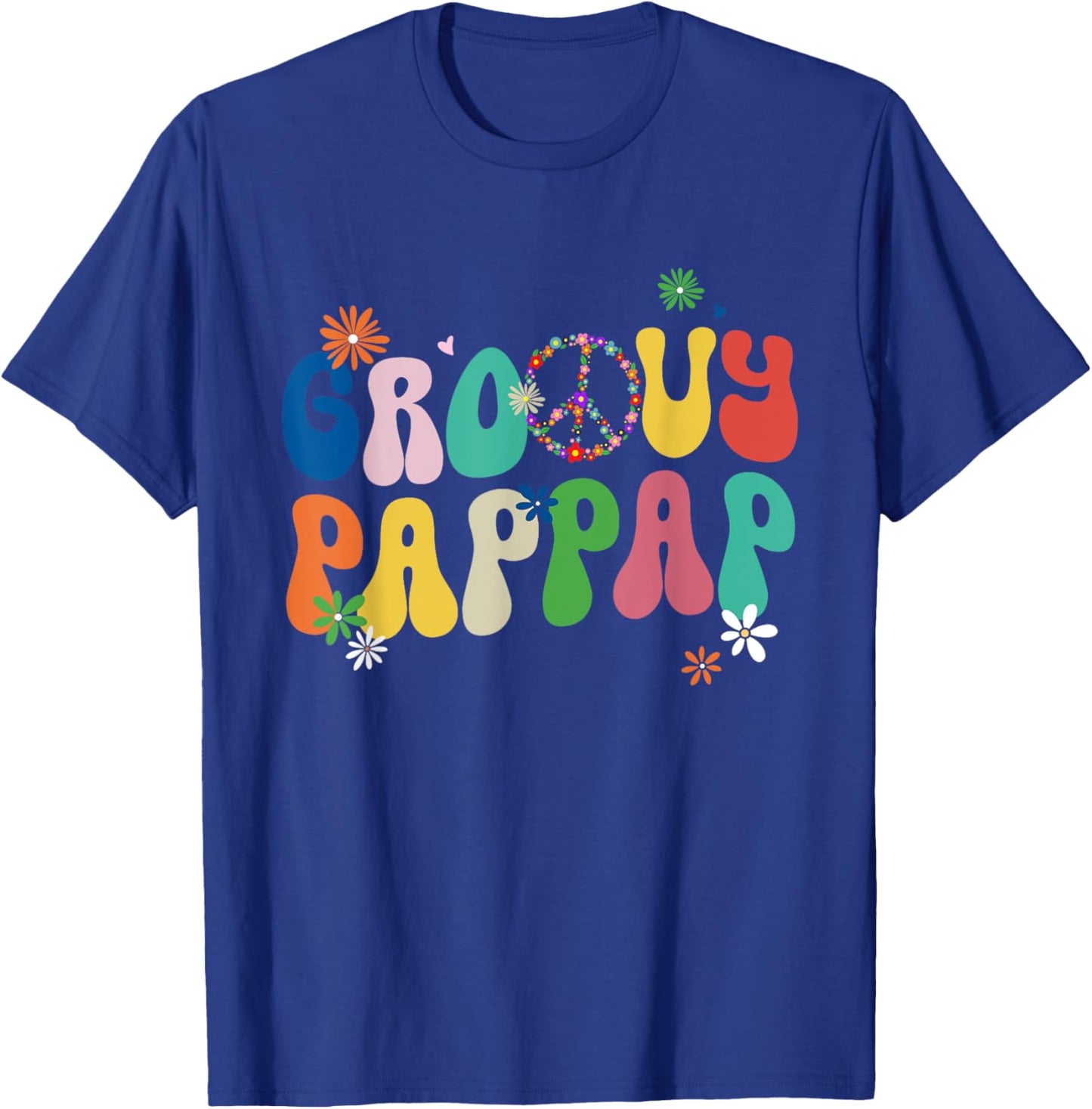 Retro Groovy Pap Pap Gifts For Father's Day Dad Grandpa Men T-Shirt - T-Shirt | Royal