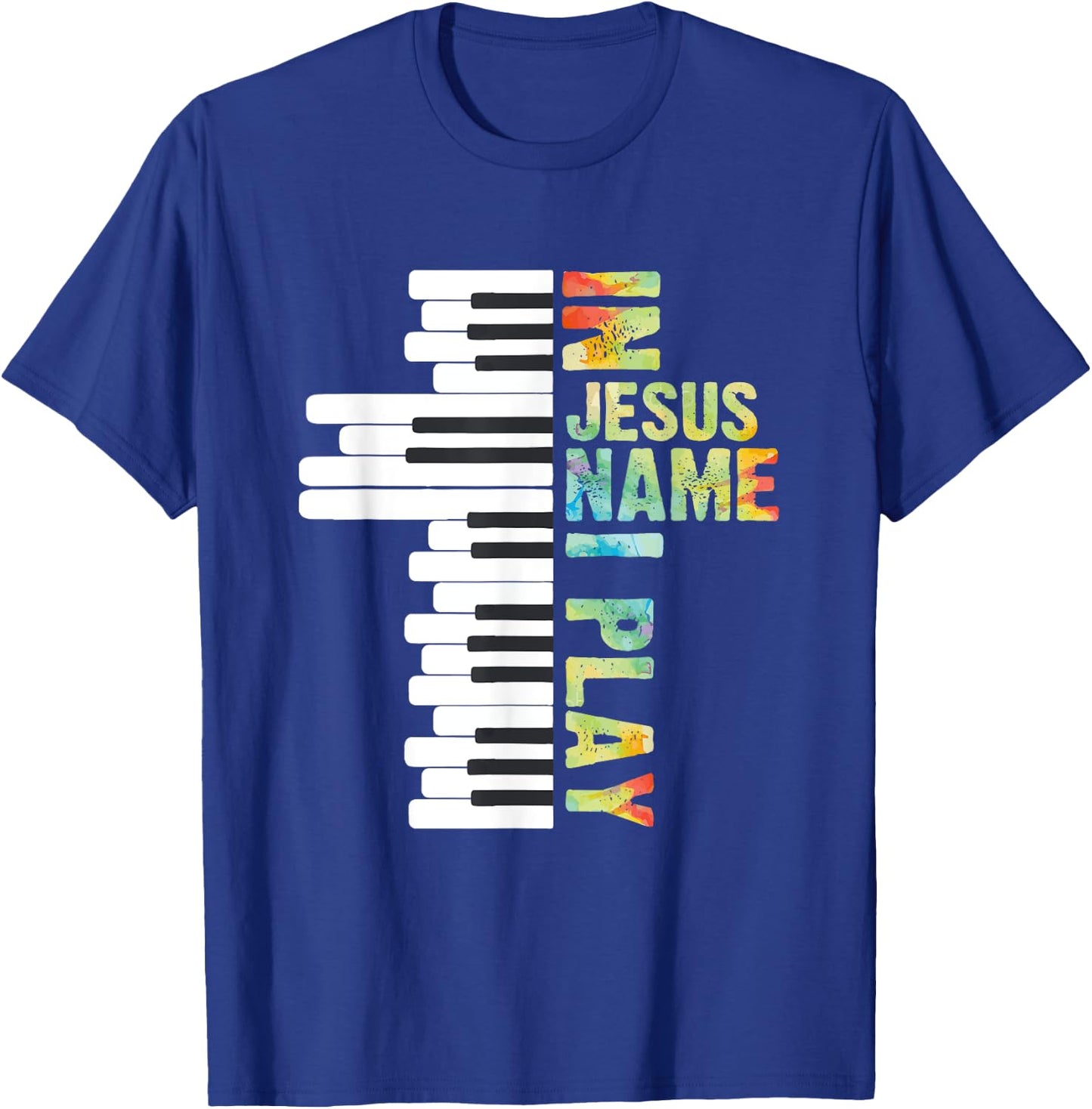 CharlIan Minds - Christian Piano Lovers In Jesus Christian Name I Play Piano Music Vintage T-Shirt - T-Shirt | Royal