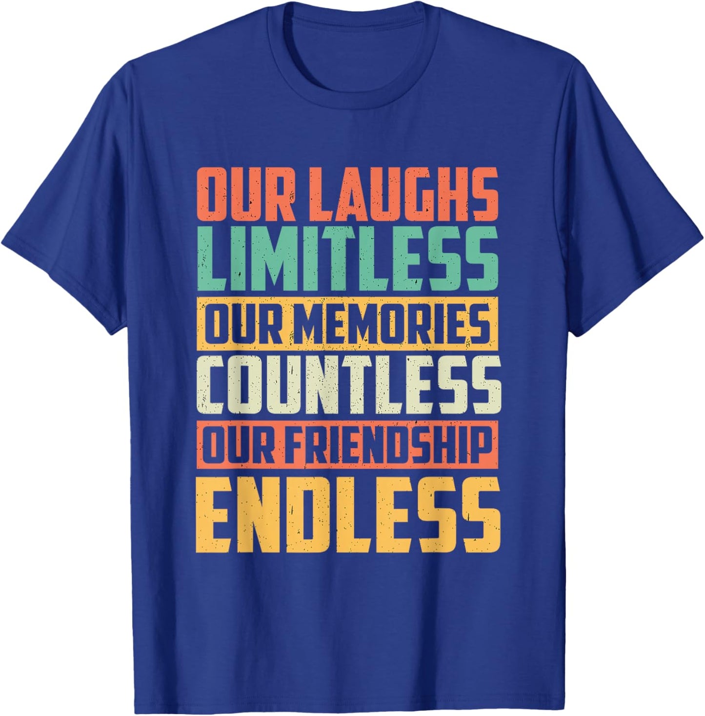 Best Friend Appreciation Retro Vintage Besties BFF Memories T-Shirt - T-Shirt | Royal