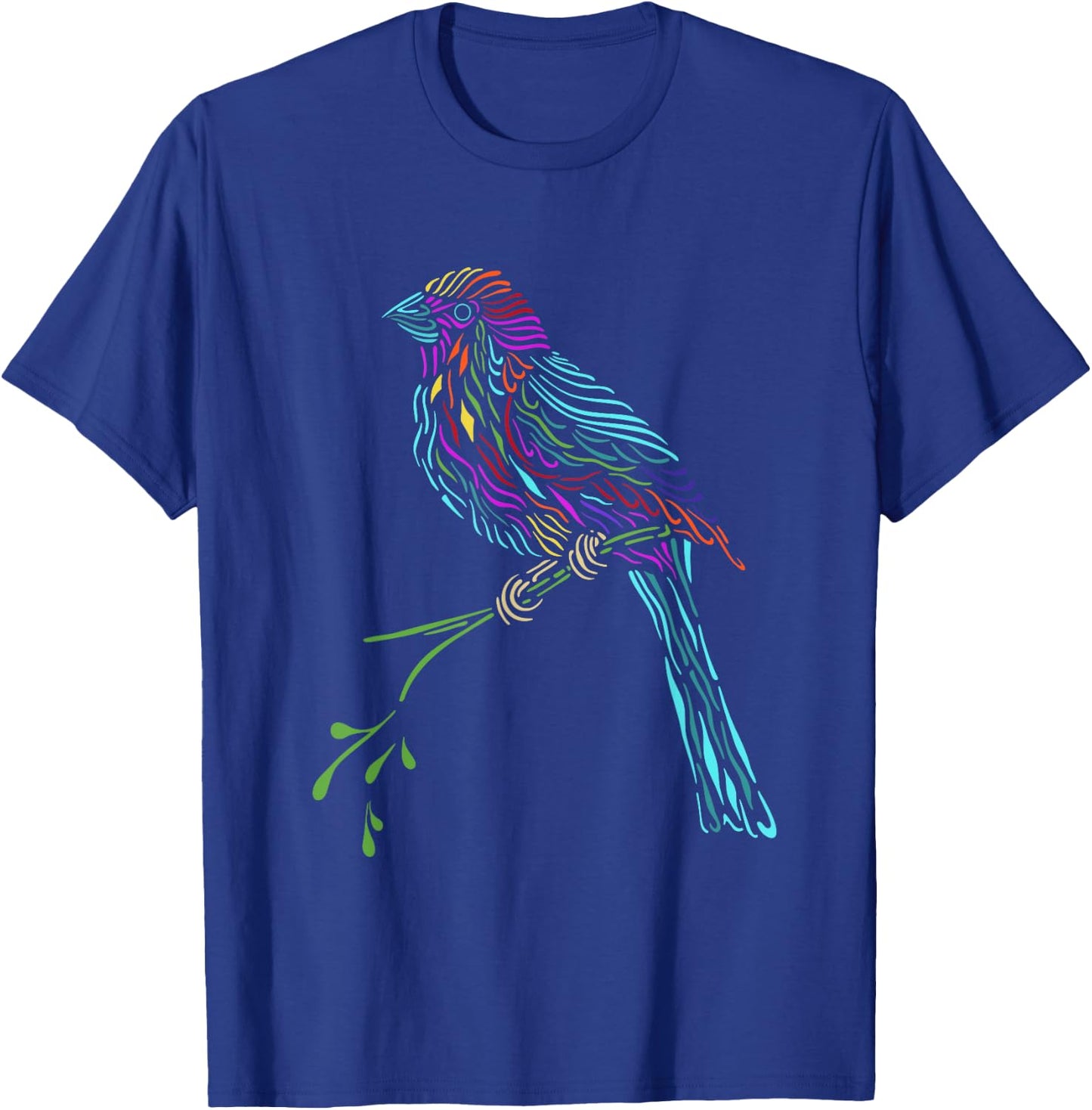 Birdwatcher Colourful Bird Watching Parrot Budgie T-Shirt - T-Shirt | Royal