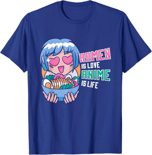 Ramen is Love Anime is Life Manga Cosplayer Gift T-Shirt - T-Shirt | Royal