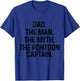 Dad Man Myth Pontoon Captain Funny Father's Day Pontooning T-Shirt - T-Shirt | Royal