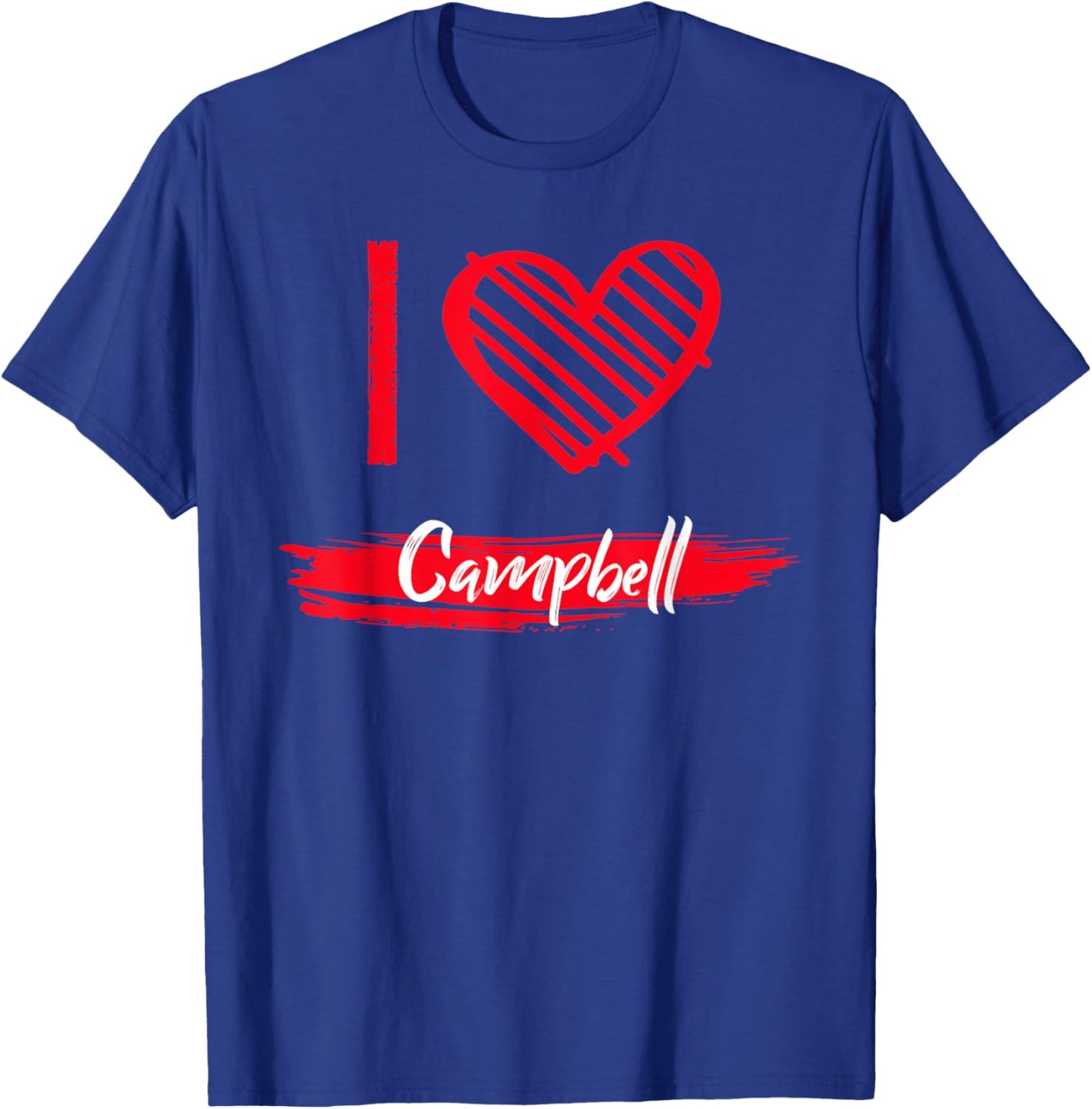 I Love CAMPBELL County I Heart CAMPBELL T-Shirt - T-Shirt | Royal