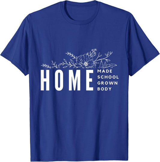 Homebody Homeschool Homemade Homegrown Gift Mom Crunchy T-Shirt - T-Shirt | Royal
