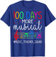 100 Days More Musical Music Teacher Squad 100th Day School T-Shirt - T-Shirt | Royal