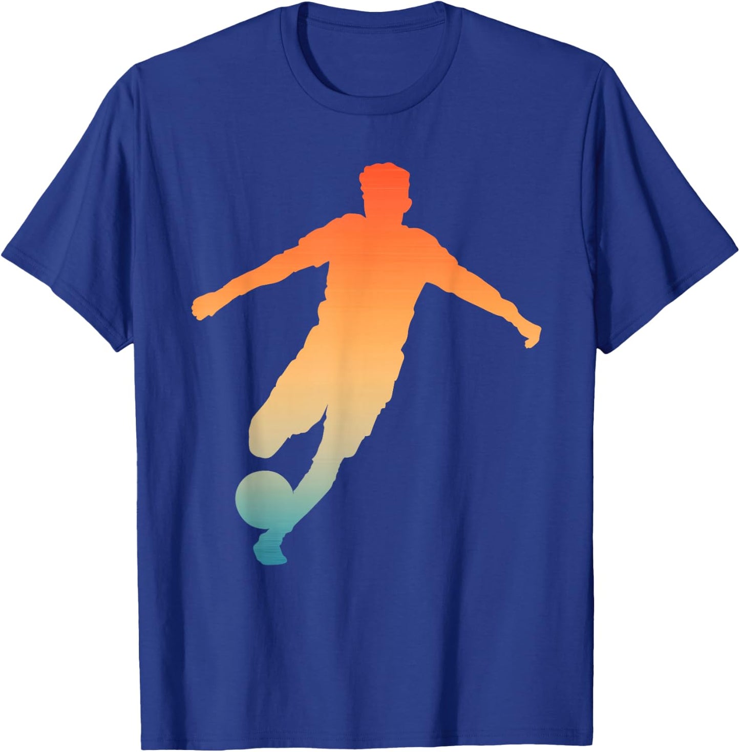 Silhouette Soccer Player Goalkeeper Lover Soccer Boy T-Shirt - T-Shirt | Royal