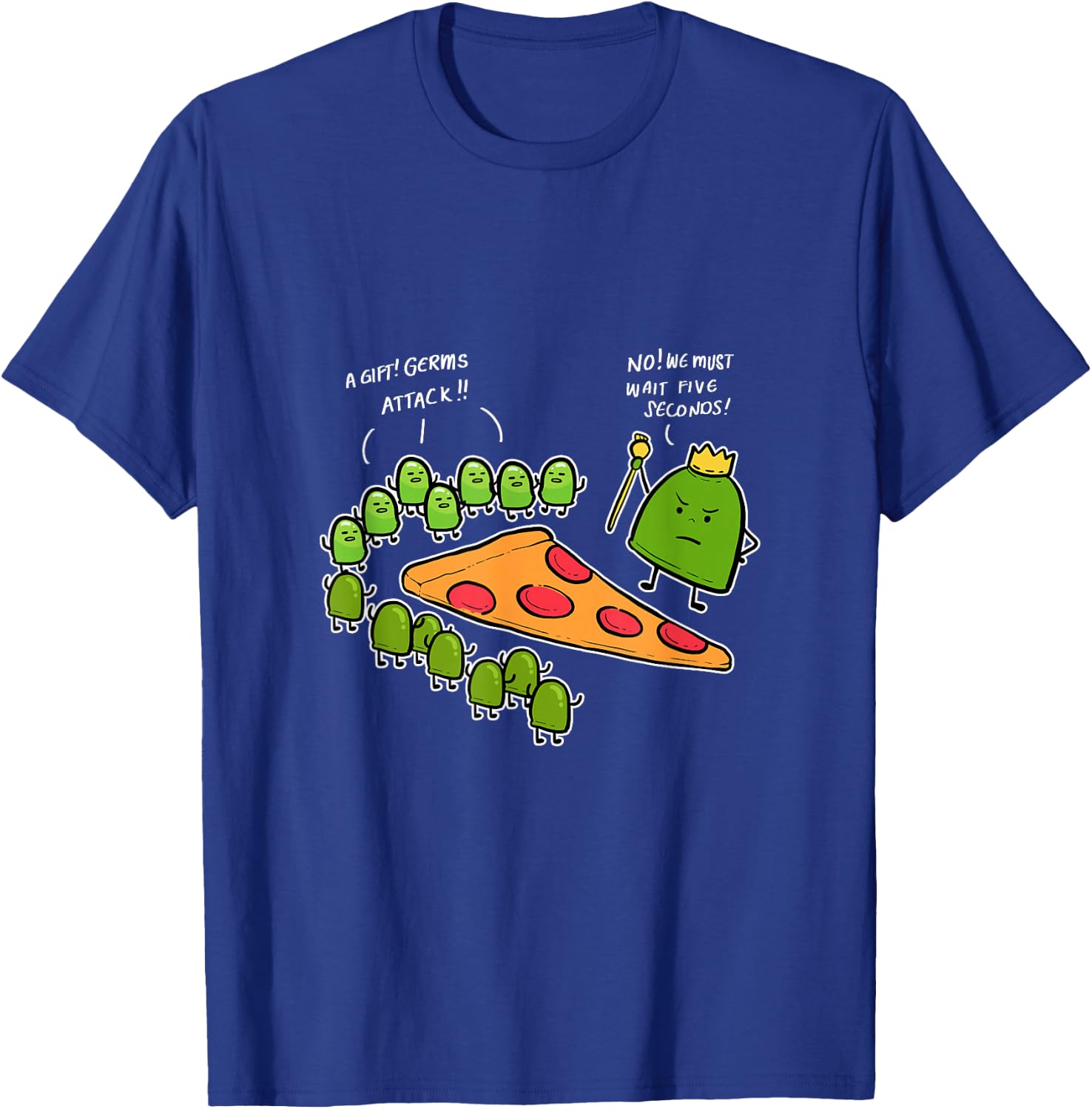 Five Second Rule Funny Foodie T-Shirt - T-Shirt | Royal