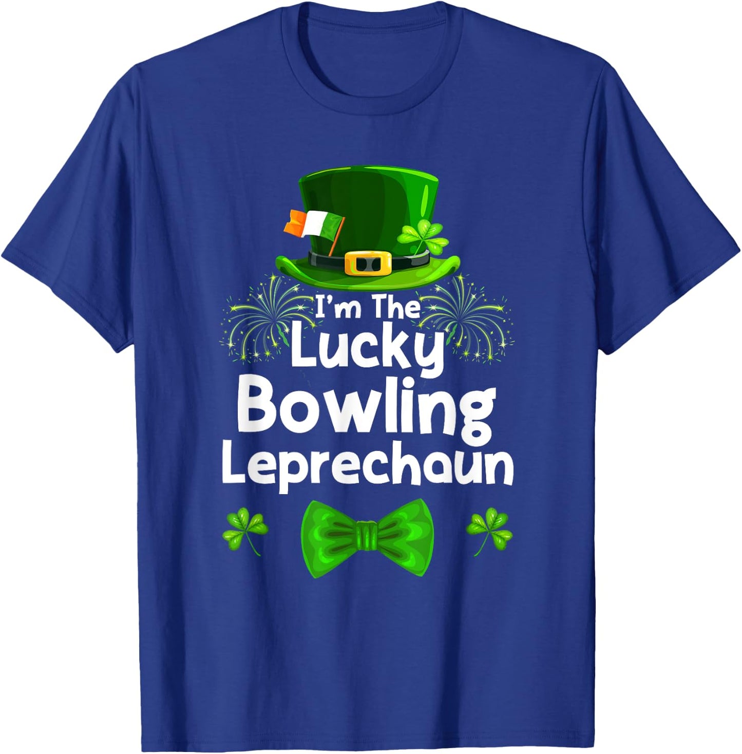 Bowling Leprechaun St Patrick's Day Bowler T-Shirt - T-Shirt | Royal