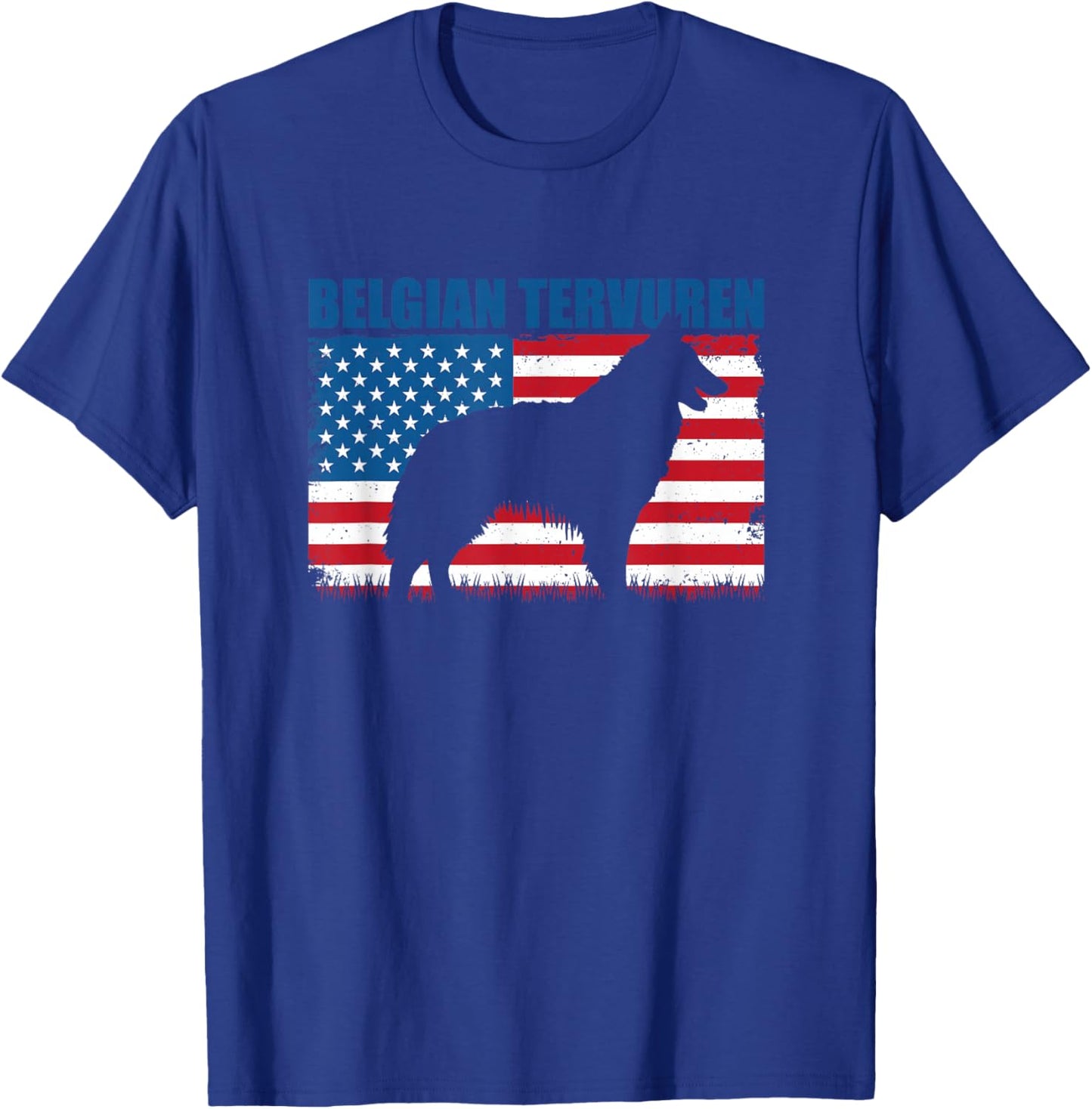 American Flag Belgian Tervuren Women Kids Men T-Shirt - T-Shirt | Royal