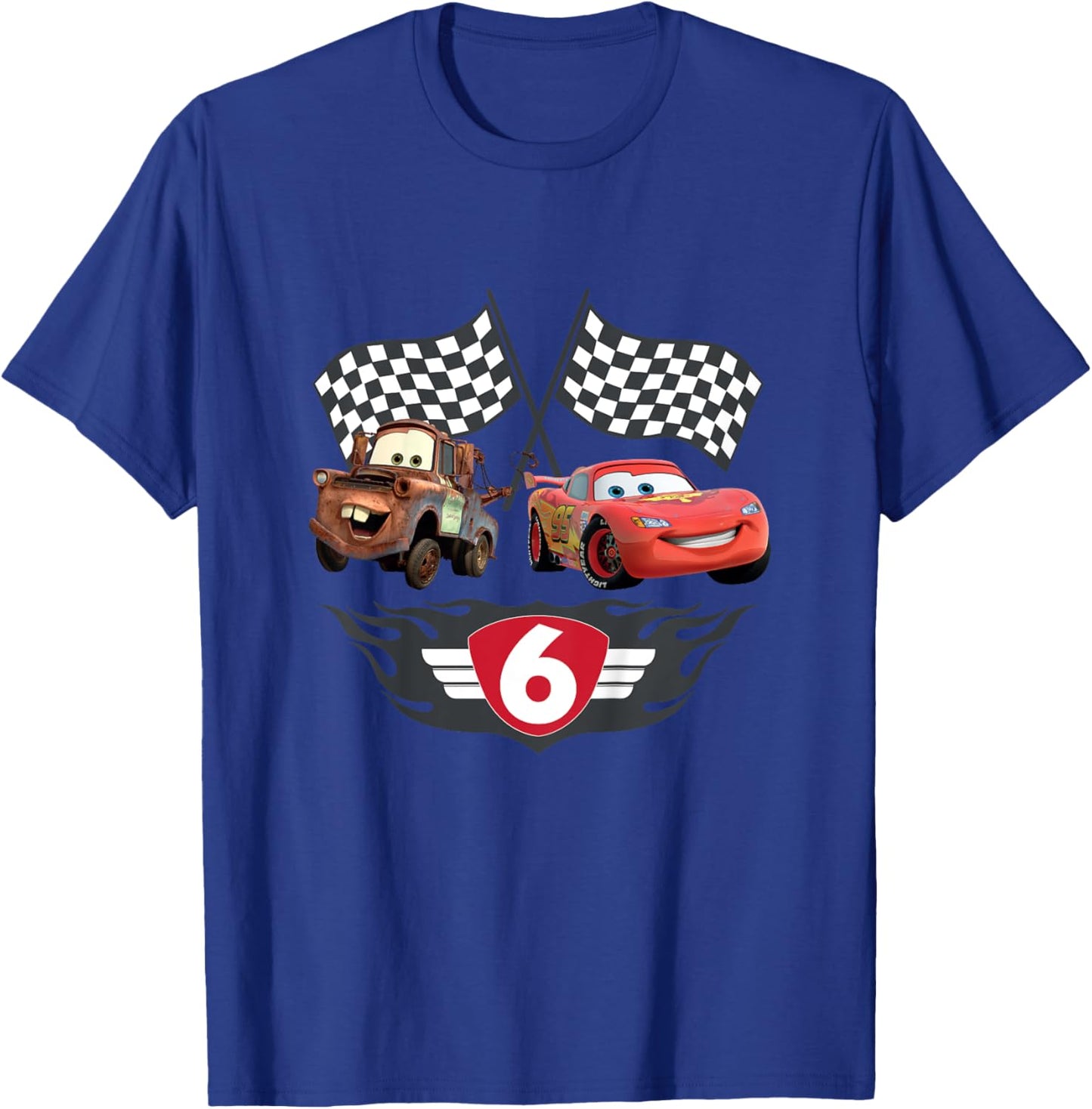 Kinder Cars 6 Geburtstag T-Shirt - T-Shirt | Royal