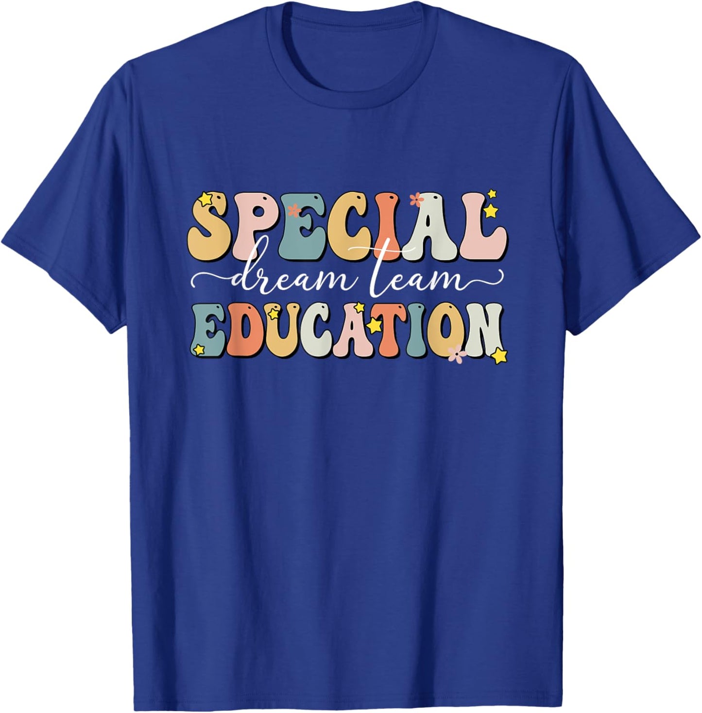 Retro Special Education Squad Groovy Dream Team SPED Teacher Men Women Kids T-Shirt - T-Shirt | Royal