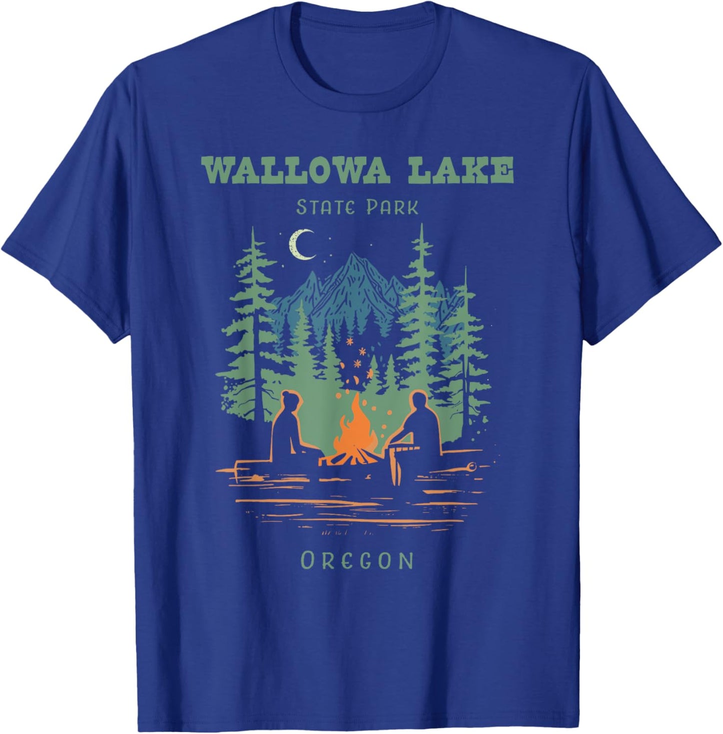 Wallowa Lake State Park Oregon Retro Vintage T-Shirt - T-Shirt | Royal