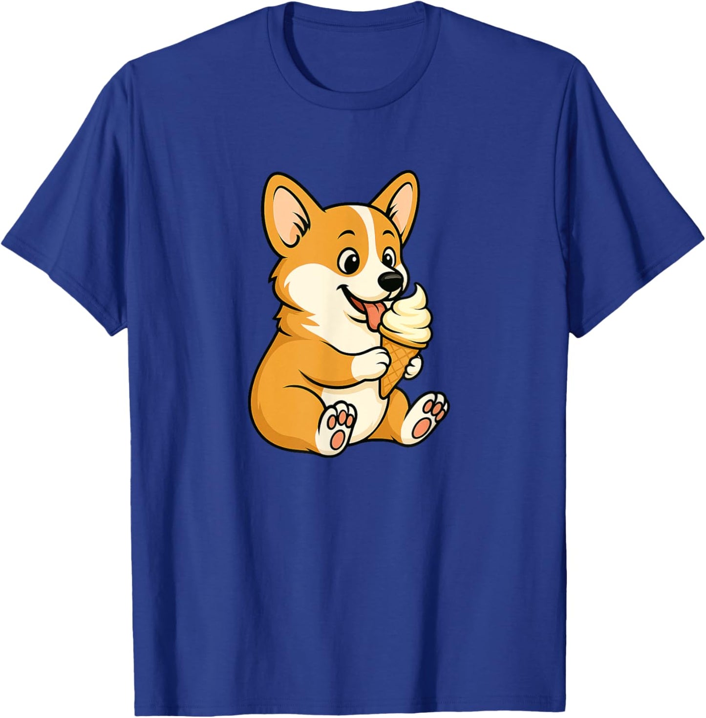 Corgi Ice Cream Zoo Animal Lover Kawaii Boys Girls Kids T-Shirt - T-Shirt | Royal