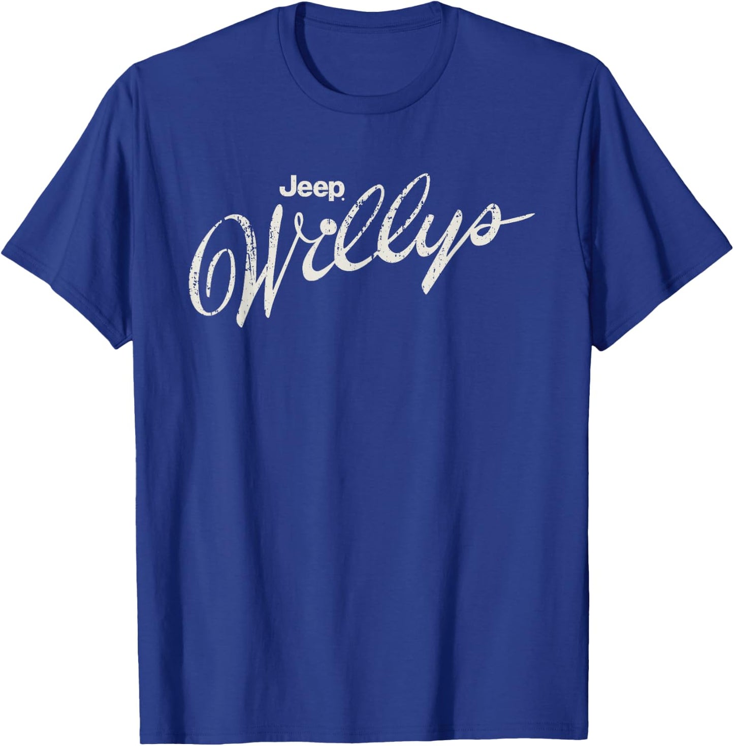 Jeep Willys Script Logo T-Shirt - T-Shirt | Royal