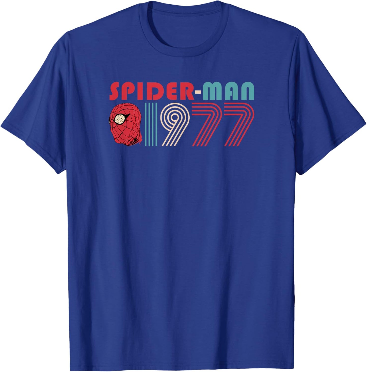 Marvel Spider-Man 60th Anniversary Spider-Man 1977 Vintage T-Shirt - T-Shirt | Royal