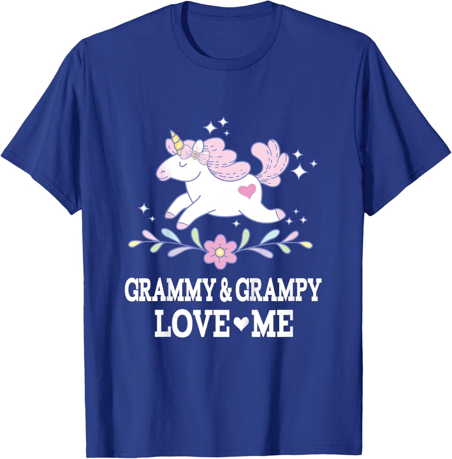 Grammy and Grampy Love Me Unicorn Grandchild T-Shirt - T-Shirt | Royal