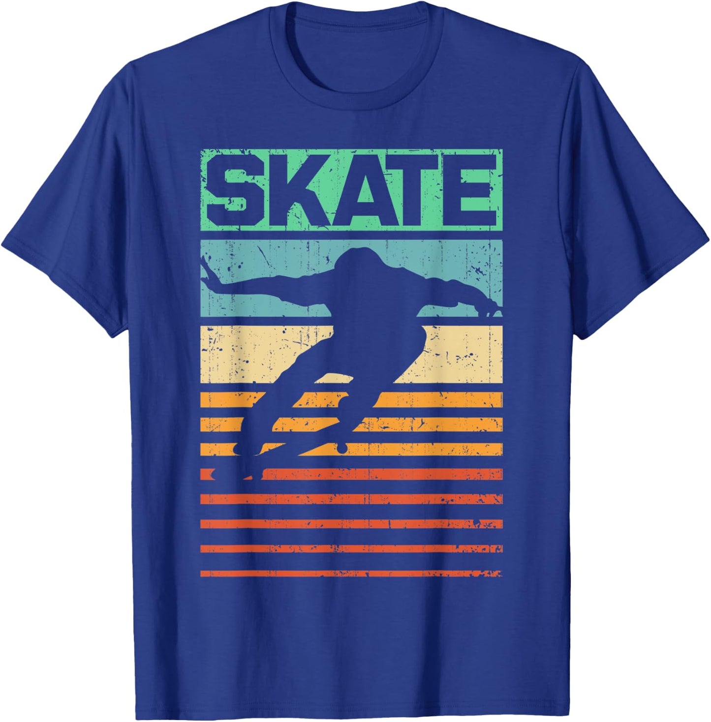 Skateboard Skate Retro Skateboarding Skateboarder Skater T-Shirt - T-Shirt | Royal