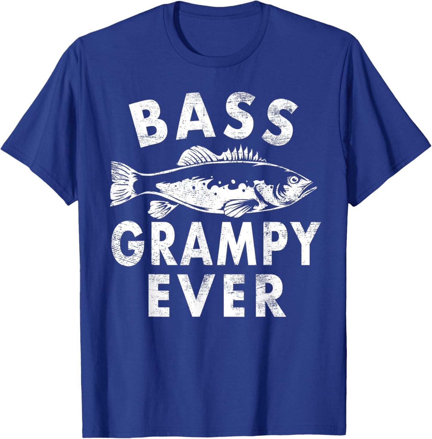 Bass Grampy Ever Fishing Gifts Grampy Father's Day T-Shirt - T-Shirt | Royal