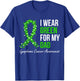 Lymphoma Cancer Ribbon I Wear Green For My Dad Support Squad T-Shirt - T-Shirt | Royal