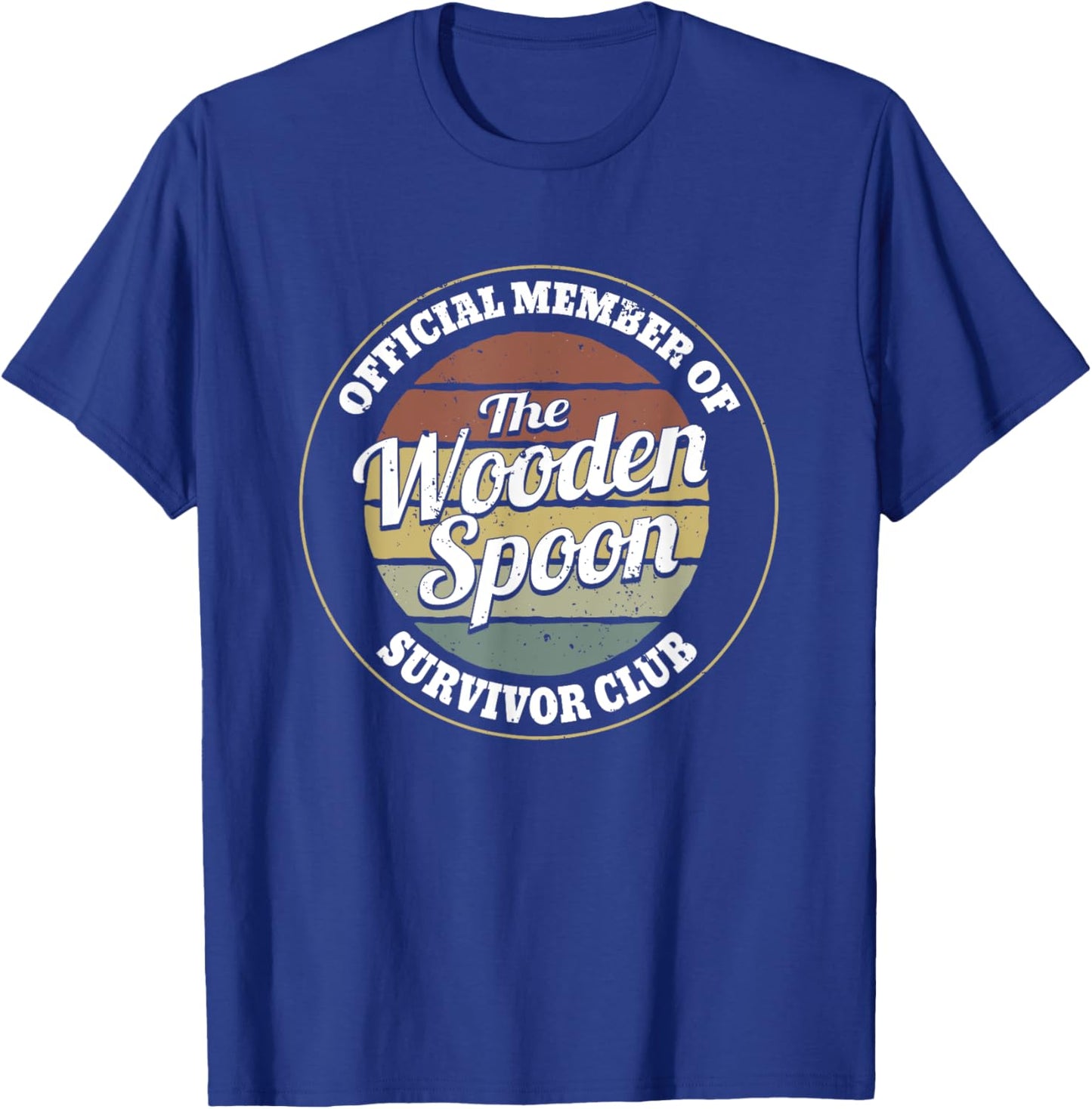Funny Retro Vintage Wooden Spoon Survivor T-Shirt - T-Shirt | Royal