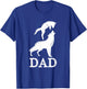 Dad Wolf & Baby Wolf and Love Family Design - Fathers Day T-Shirt - T-Shirt | Royal