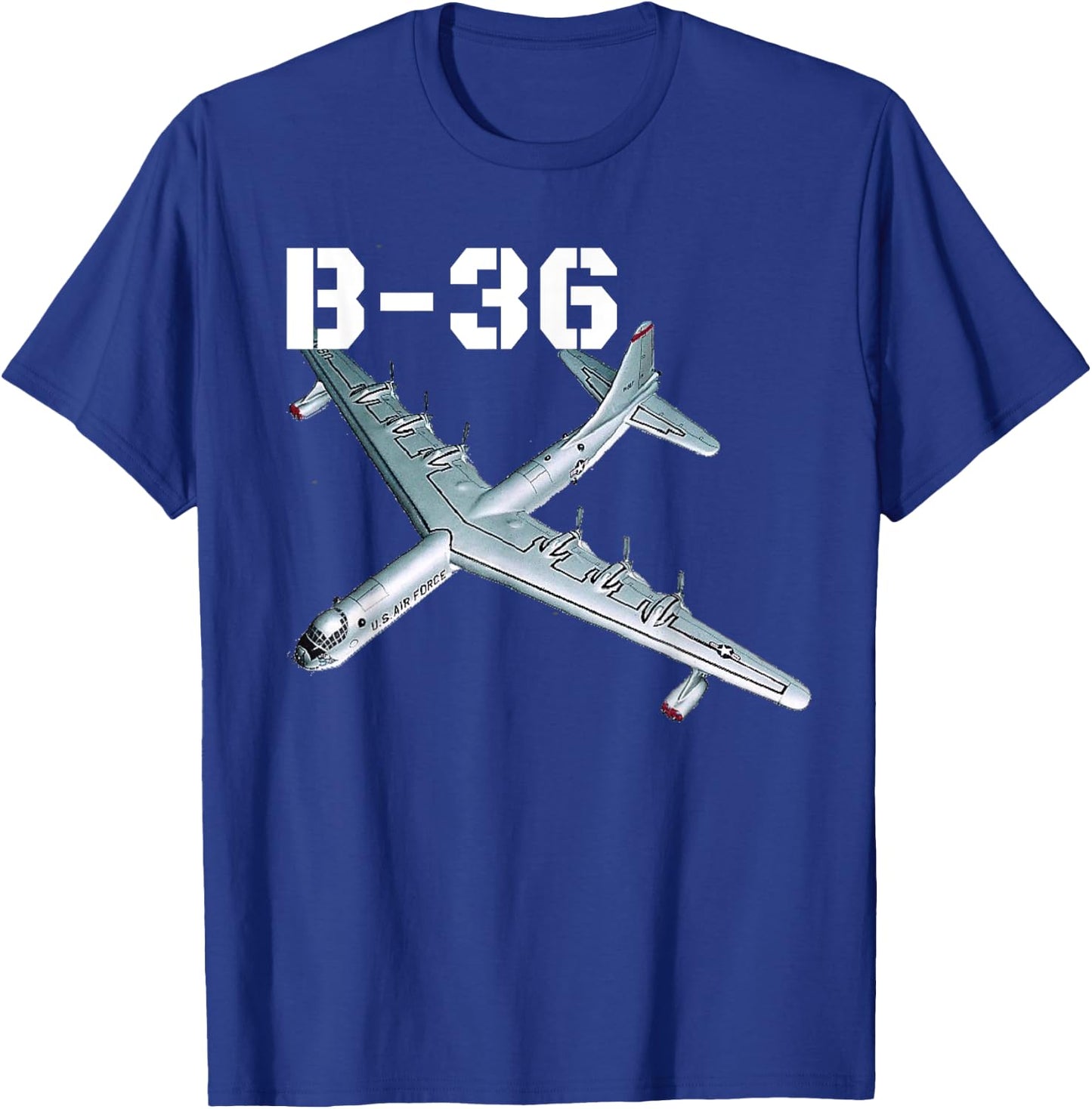 The B-36 Peacemaker bomber. Air Force aviation at its best. T-Shirt - T-Shirt | Royal