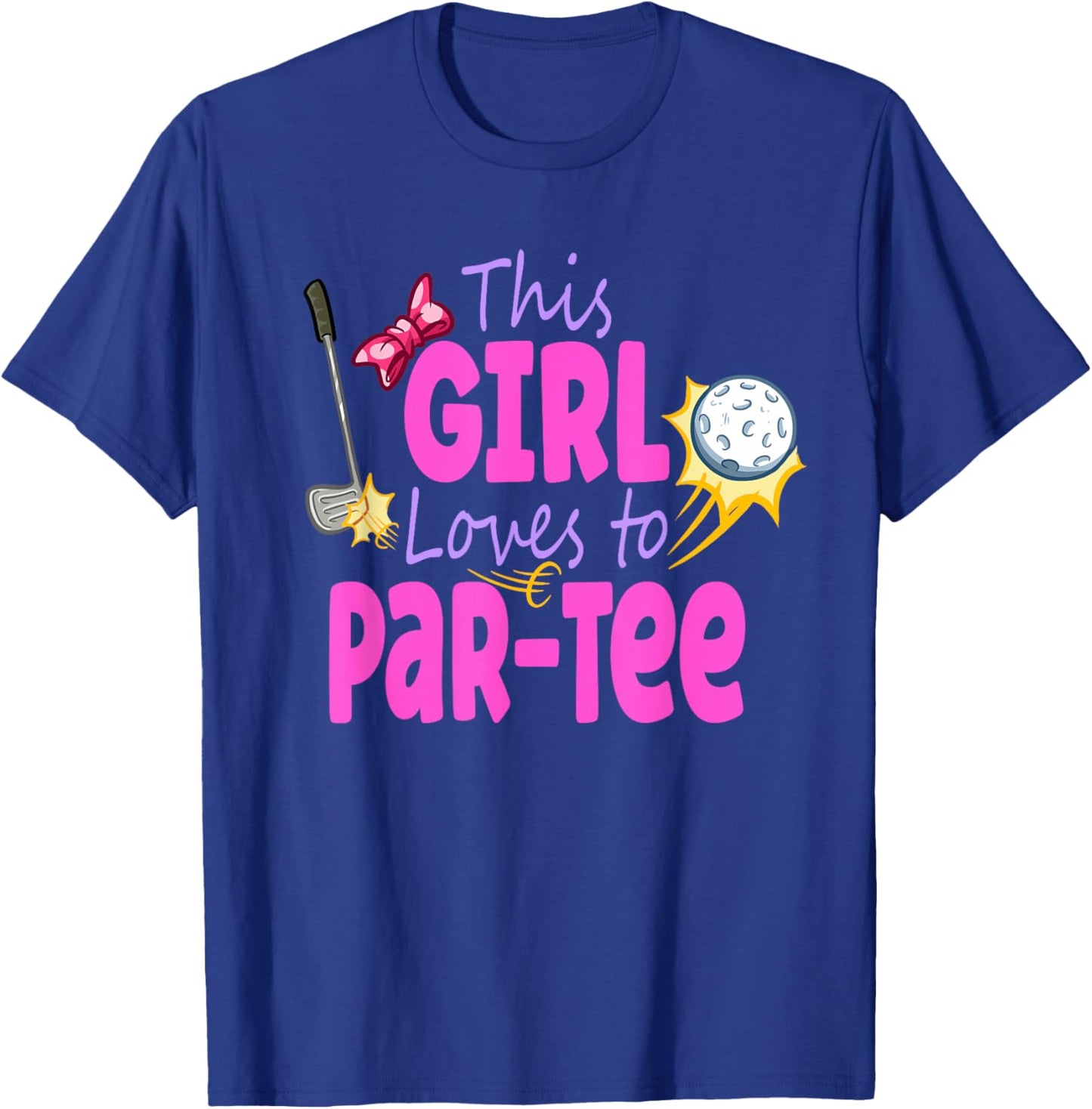 Girls Golf Shirt Birthday Golf Women Golf Player T-Shirt - T-Shirt | Royal