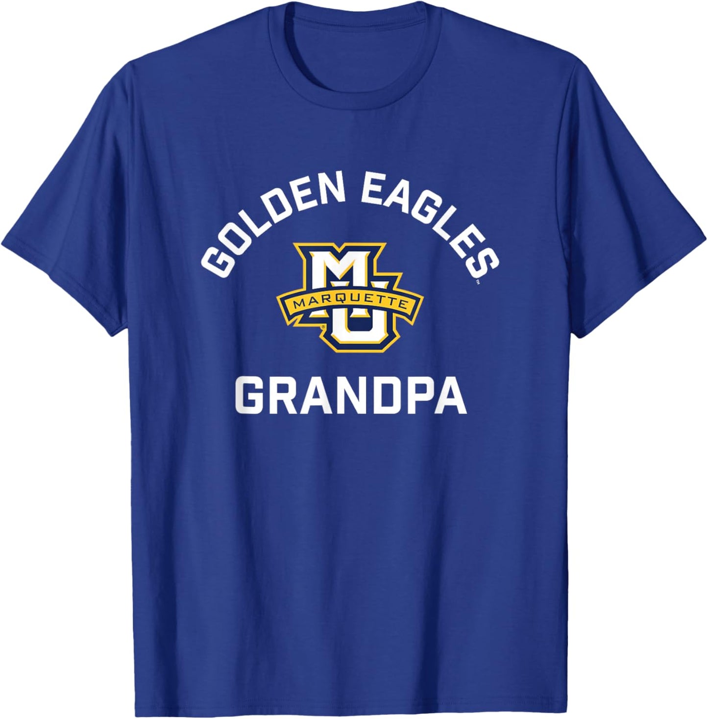 Marquette University Golden Eagles Arched Grandpa T-Shirt - T-Shirt | Royal