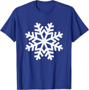 White Snowflake Cool Winter Sports Xmas Gift Men Women Kids T-Shirt - T-Shirt | Royal