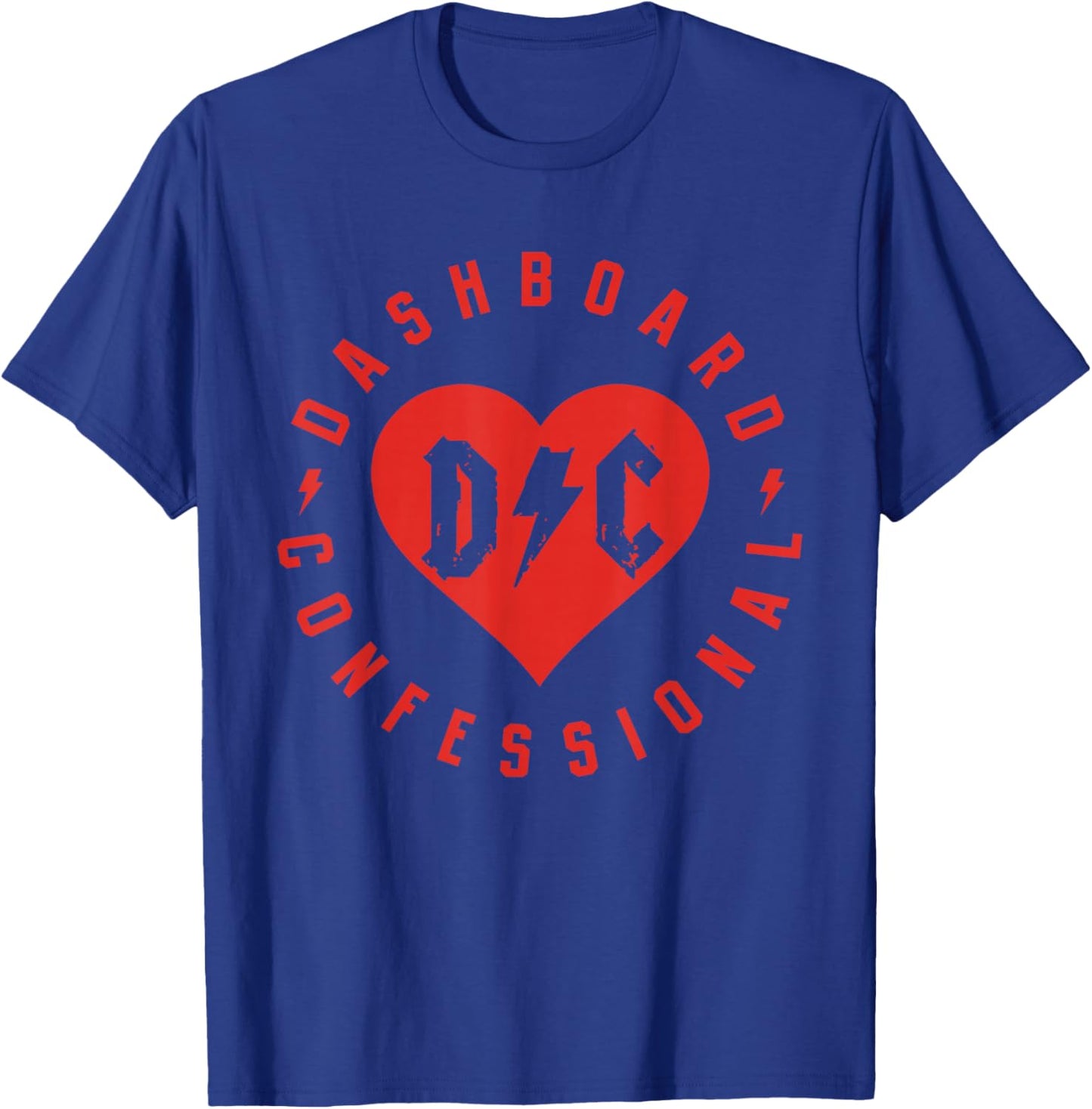 Dashboard Confessional - Heart Badge T-Shirt - T-Shirt | Royal