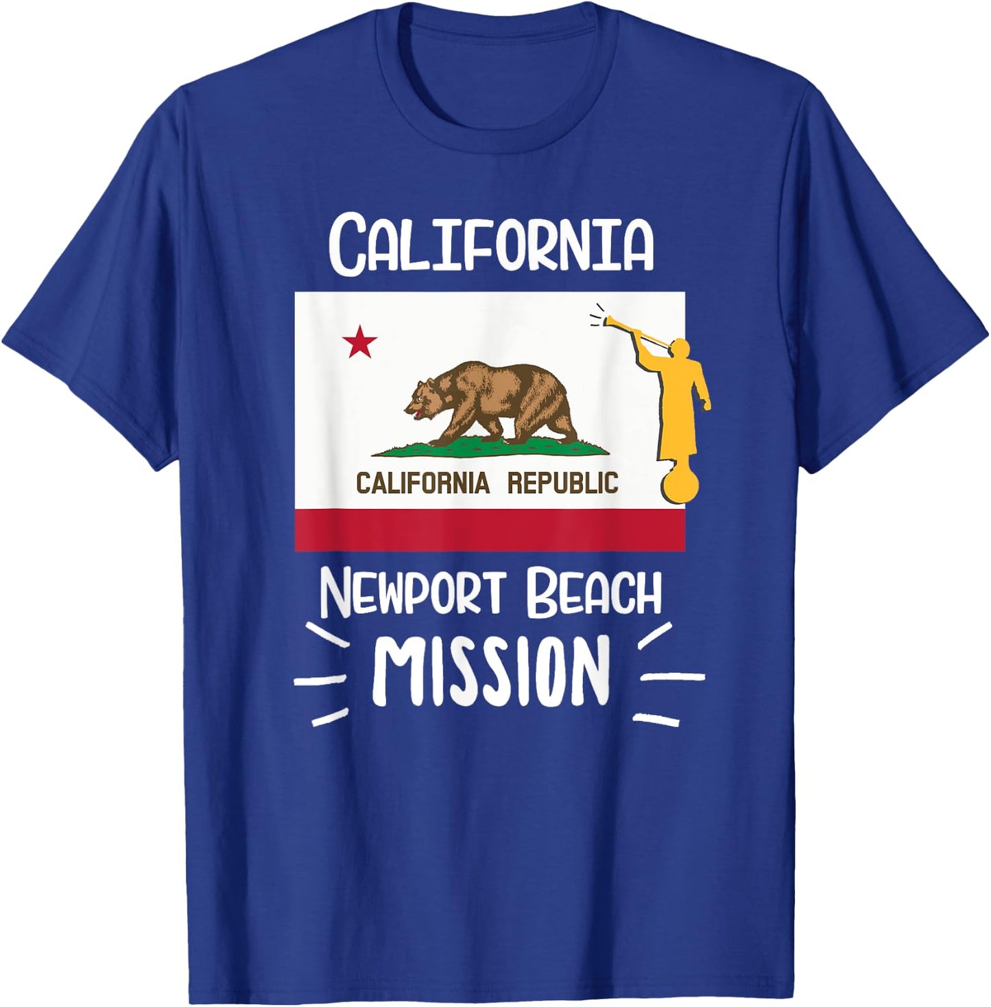 California Newport Beach Mormon LDS Mission Missionary Gift Women Girls Kids T-Shirt - T-Shirt | Royal