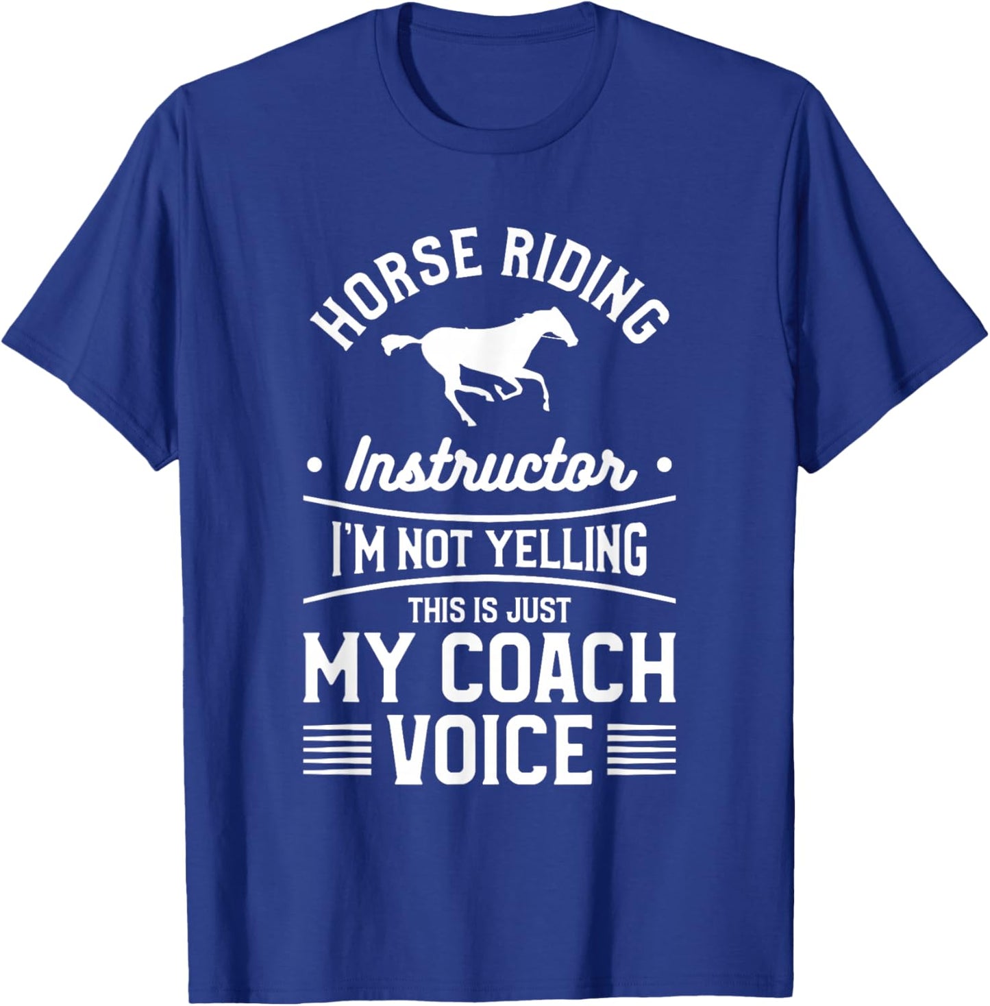 Horseback Riding Gift An Equestrian Coach Black Cotton Polyester -Adults Small Short Sleeve T-Shirt - T-Shirt | Royal